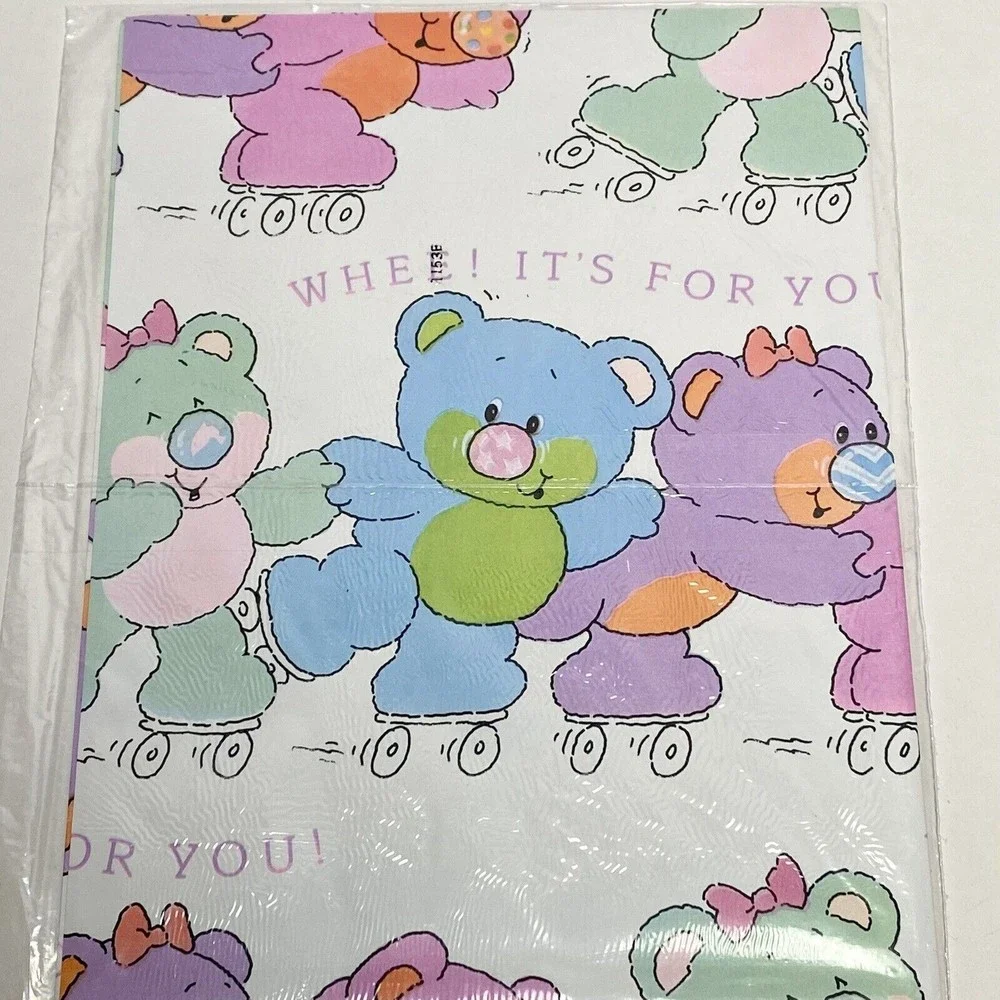 Vintage Lot of 6 Wrapping‎ Paper Sheets Birthday Christmas Flowers